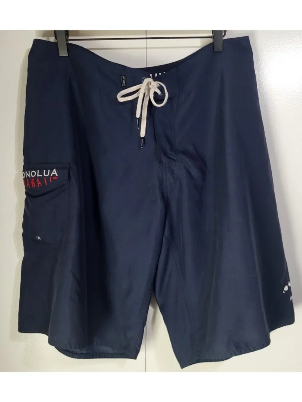 Honolua Surf Co Men SZ 36 Navy Blue Board Shorts Swim Trunks Hawaiian Cargo